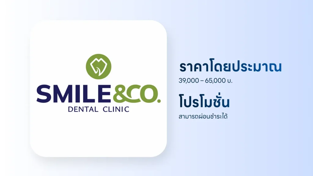 ราคาและโปรโมชั่น รากฟันเทียม Smile & Co