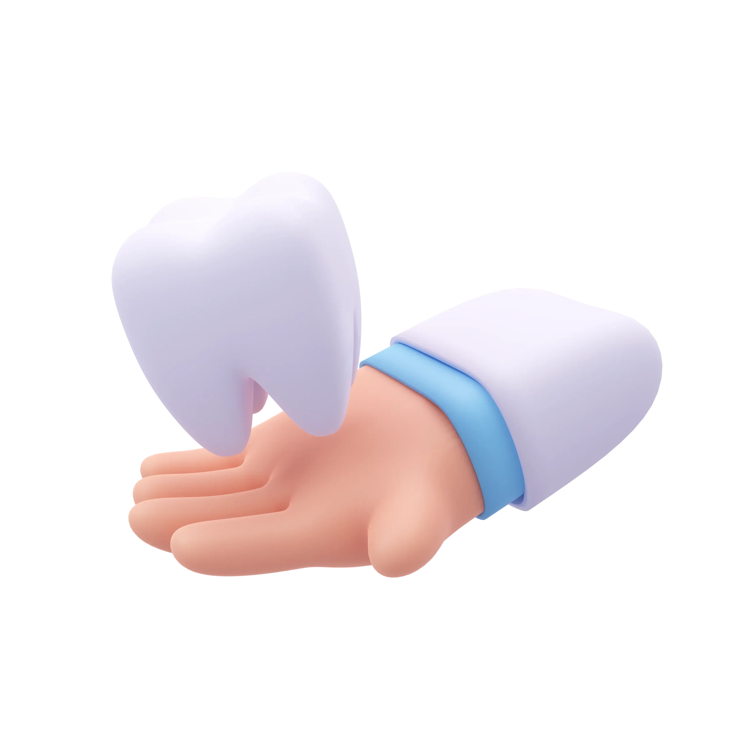 ทันตแพทย์และคนไข้กำลังปรึกษากันด้วยรอยยิ้ม