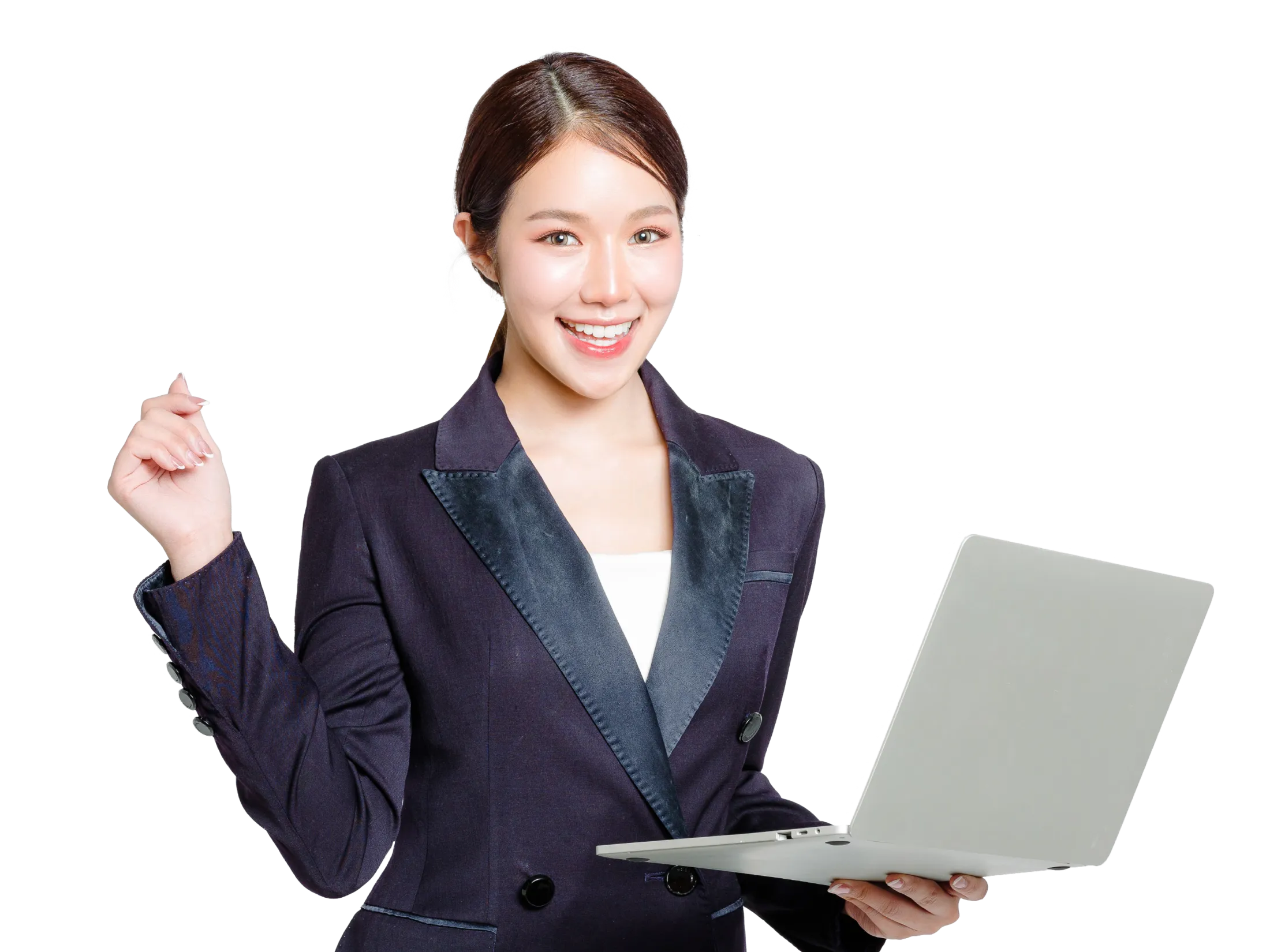 A smiling patient consulting with a dentist