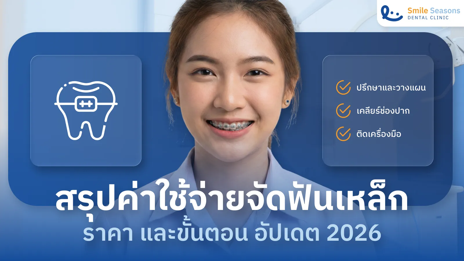 สรุปค่าใช้จ่ายจัดฟันเหล็ก ราคา และขั้นตอน อัปเดต 2026
