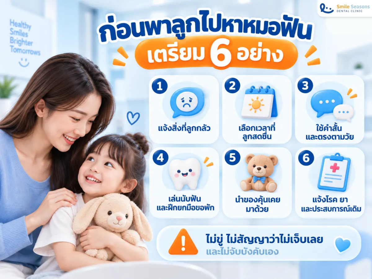 เช็กลิสต์เตรียมลูกที่กลัวหมอฟันก่อนนัด Smile Seasons